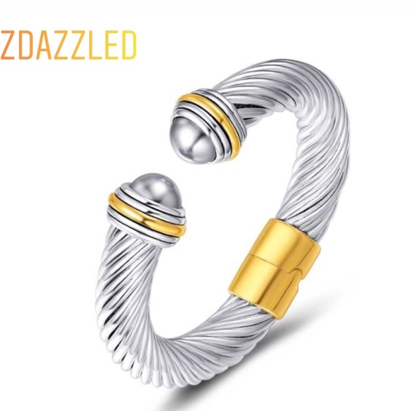 Cable Twisted Bangle New - Picture 1 of 2